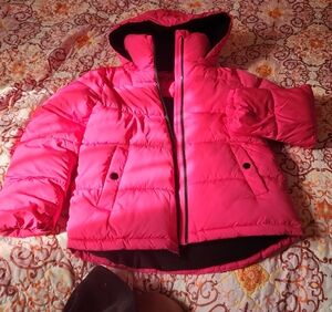 Michael Kors Vibrant Pink Kids Puffer Jacket